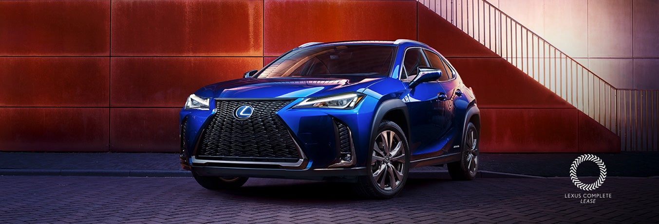 Lexus UX exterior in Ultrasonic Blue