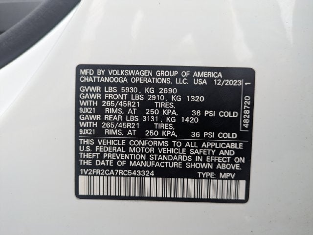 2024 Volkswagen Atlas 2.0T SEL Premium R-Line