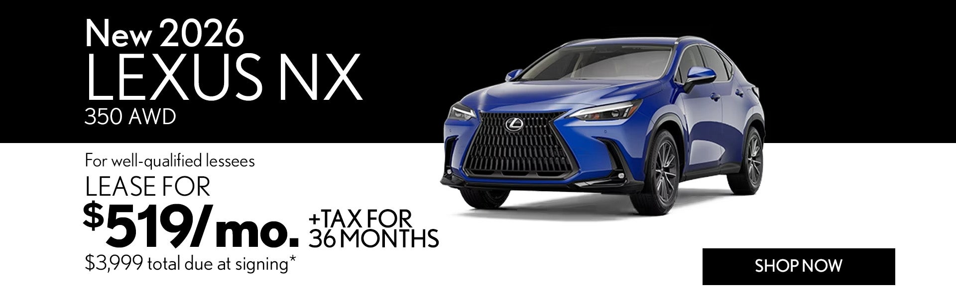 New 2026 Lexus NX 350 AWD