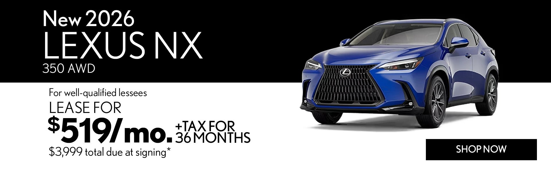 New 2026 Lexus NX 350 AWD