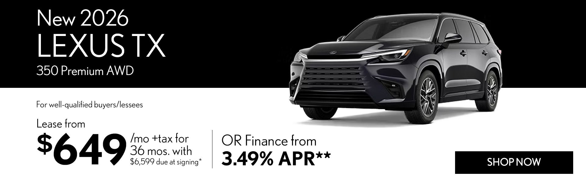 New 2026 Lexus TX 350 PREMIUM AWD